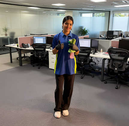 office deep cleaning process