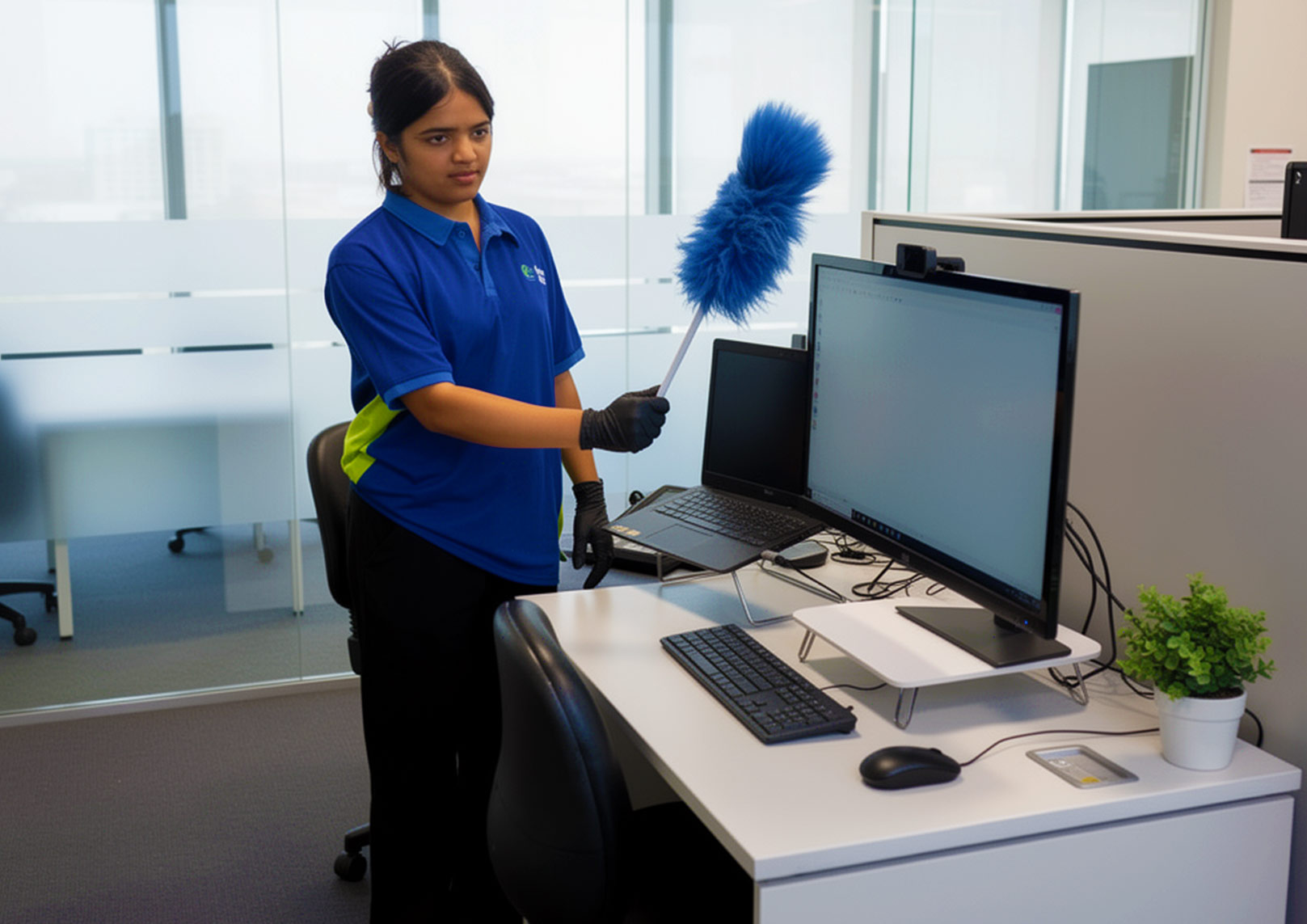 janitorial cleaning service in workplace