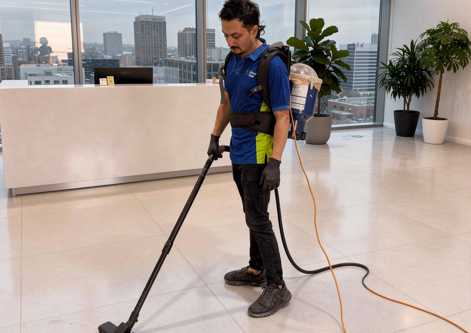 clean office desks and chairs