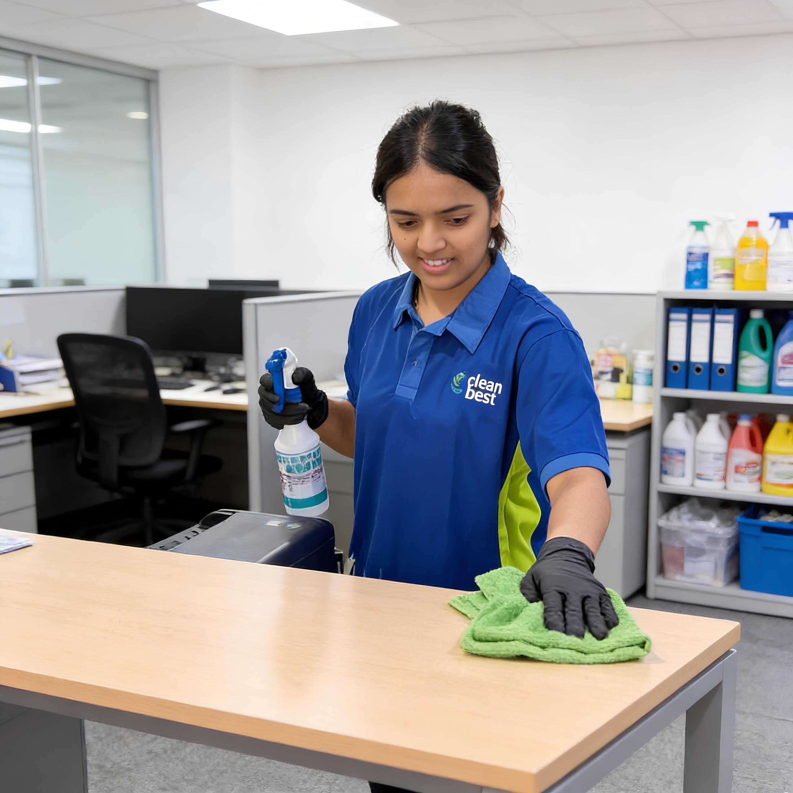 clean office environment after cleaning